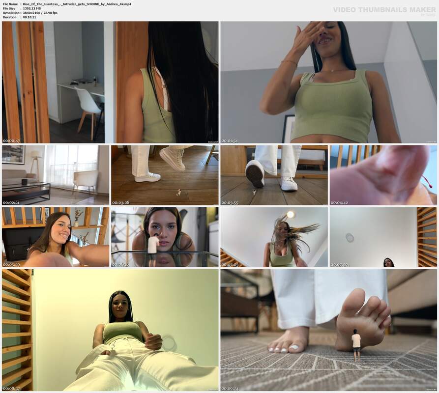 Rise Of The Giantess - Intruder gets SHRUNK by Andrea 4k