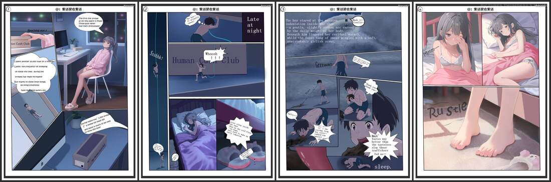 Unconscious - Shoe Wearing Girl - Western Adult Comic