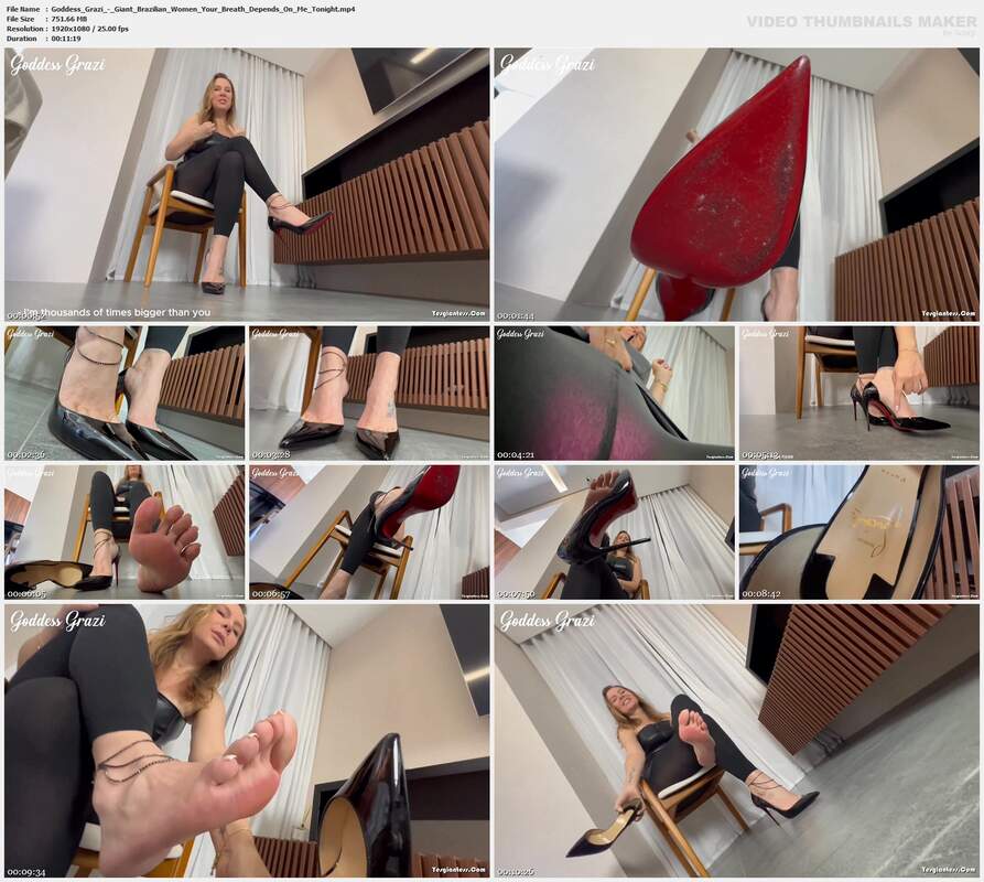 Goddess Grazi - Giant Brazilian Women Your Breath Depends On Me Tonight