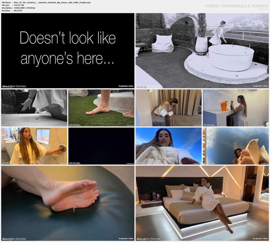 Rise Of The Giantess - Giantess Gabriela Big House with Little People