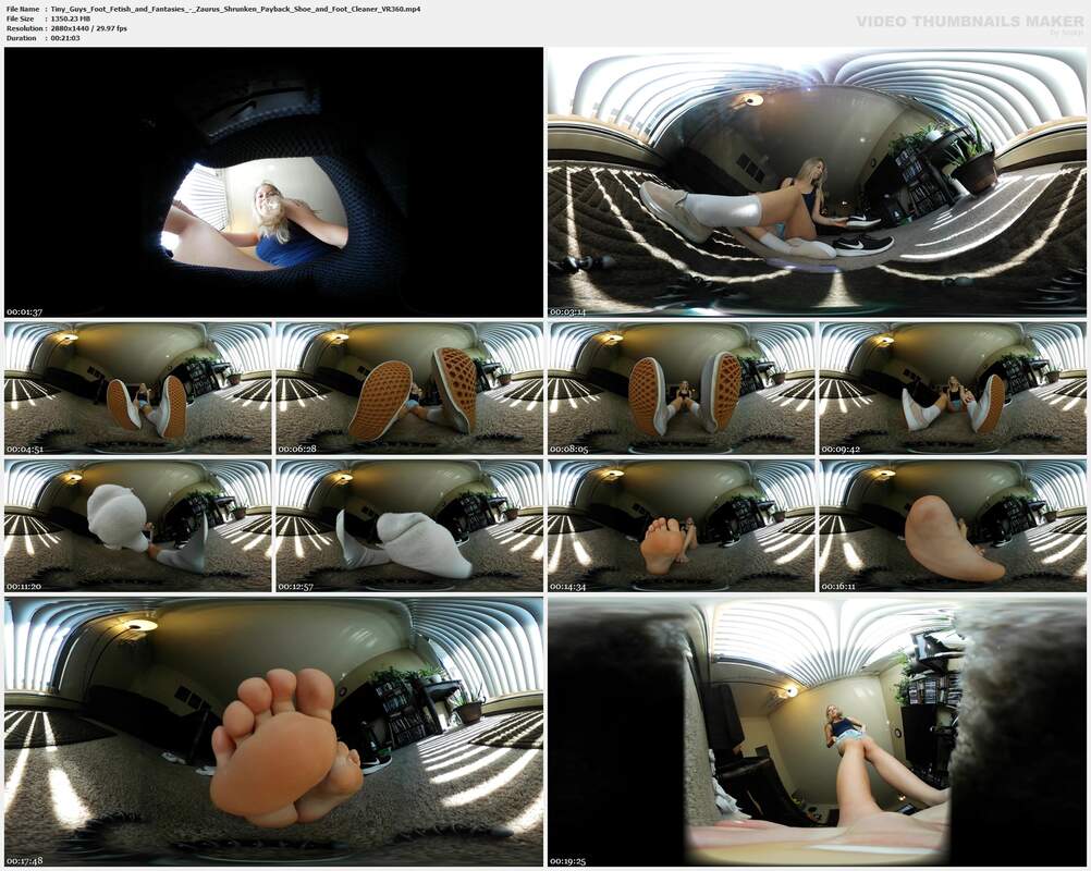 Tiny Guys Foot Fetish and Fantasies - Zaurus Shrunken Payback Shoe and Foot Cleaner VR360