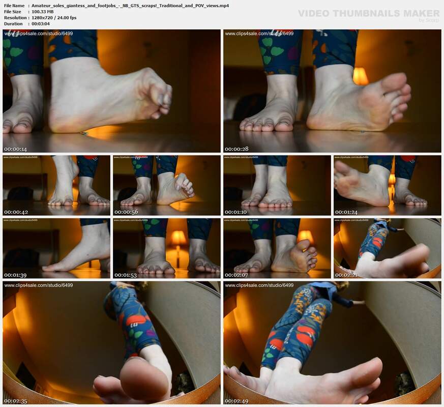 Amateur soles giantess and footjobs - NB GTS scraps! Traditional and POV views