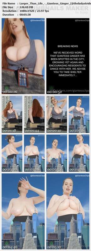 Larger Than Life - Giantess Ginger theladystrides dancing at your office!