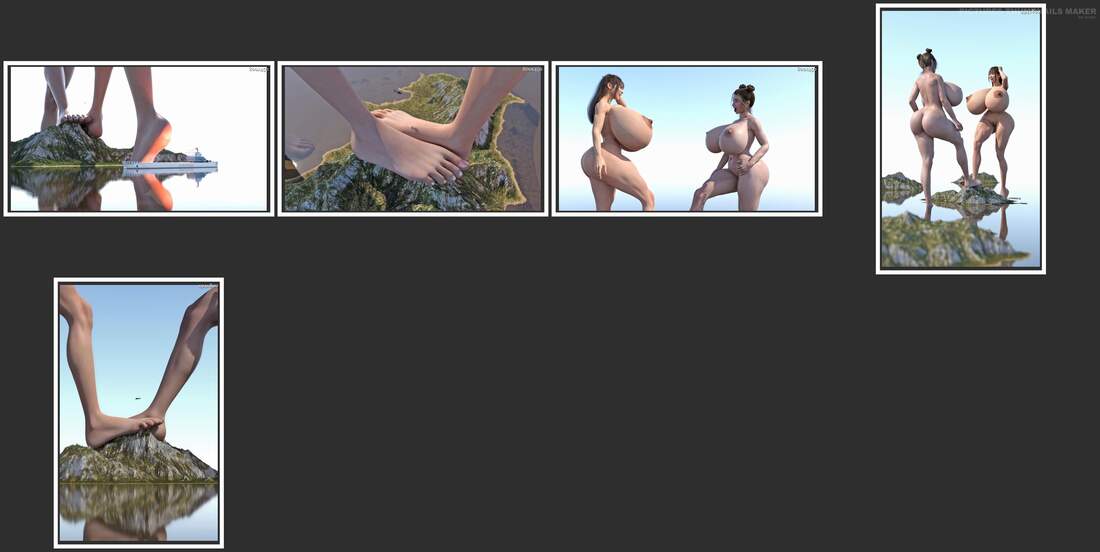 Emily and Kimberly (Emily Faces the Futa Giantess)