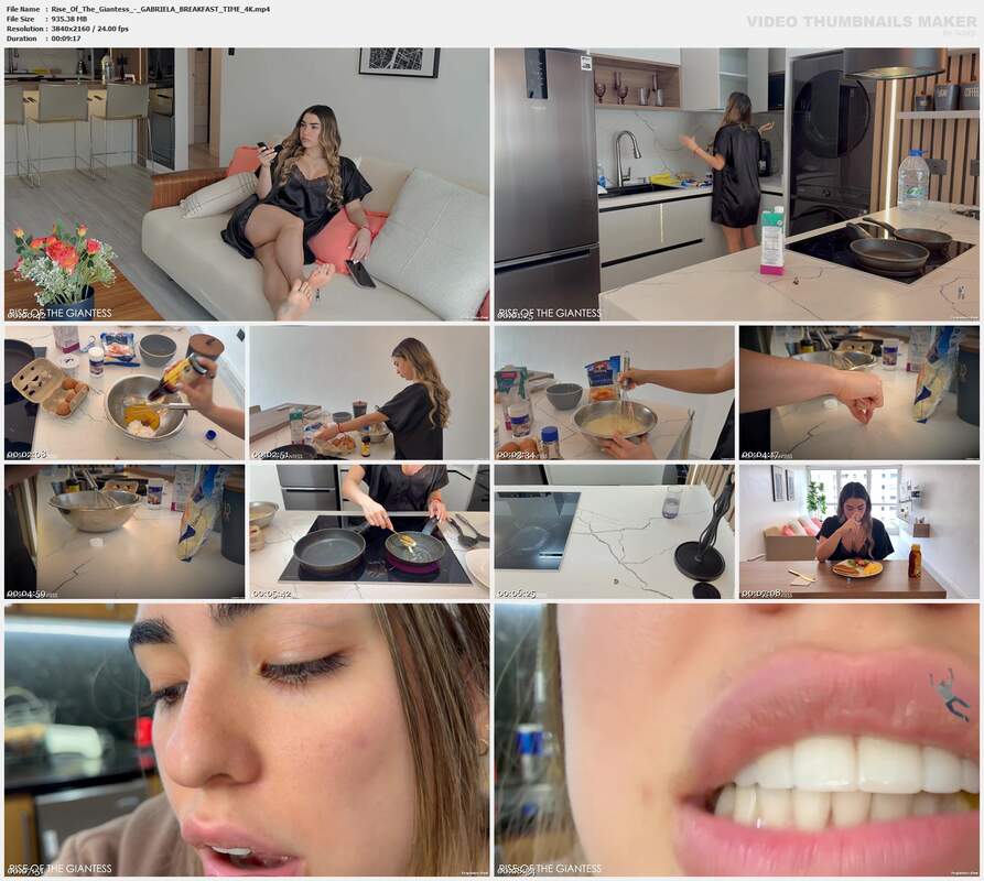 Rise Of The Giantess - GABRIELA BREAKFAST TIME 4K