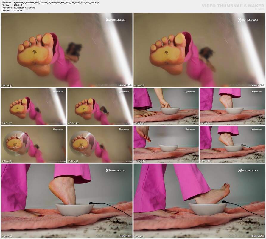 Xgiantess - Giantess Girl Crushes  Tramples You Into Cat Food With Her Feet