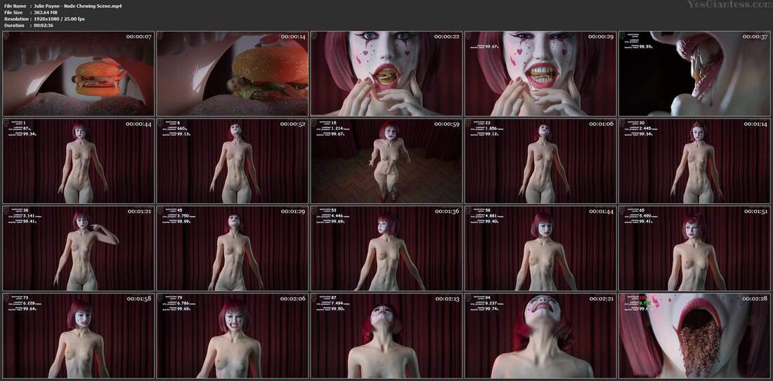 Femaleteeth - Julie Payne - Nude Chewing Scene