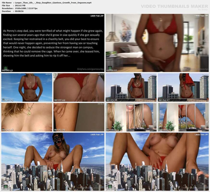 Larger Than Life - Step Daughter Giantess Growth From Orgasms