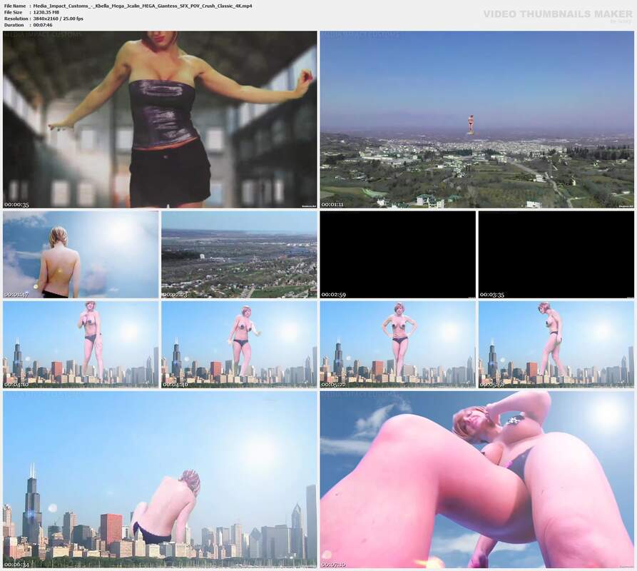 Media Impact Customs - Kbella Mega Jcalin MEGA Giantess SFX POV Crush Classic 4K