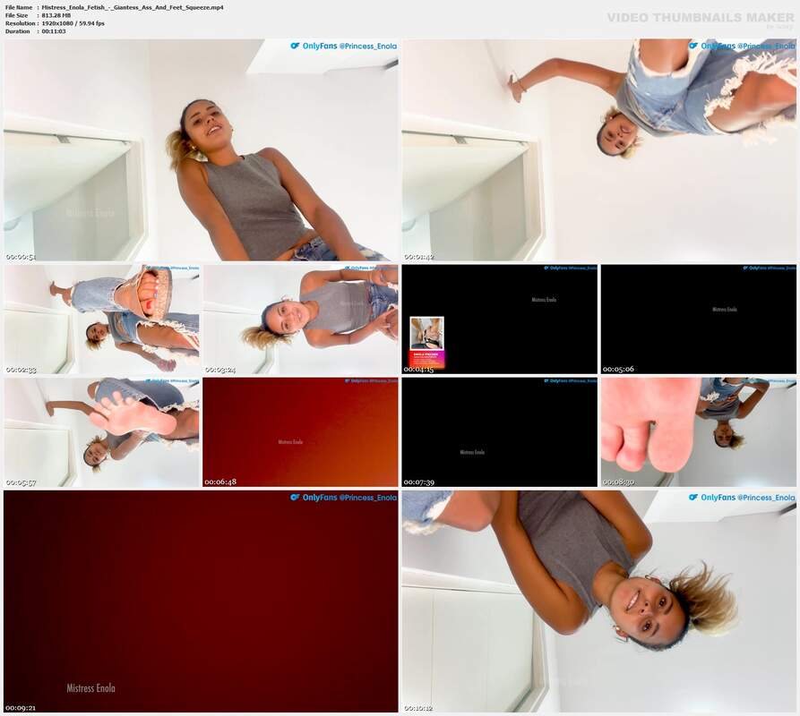 Mistress Enola Fetish - Giantess Ass And Feet Squeeze