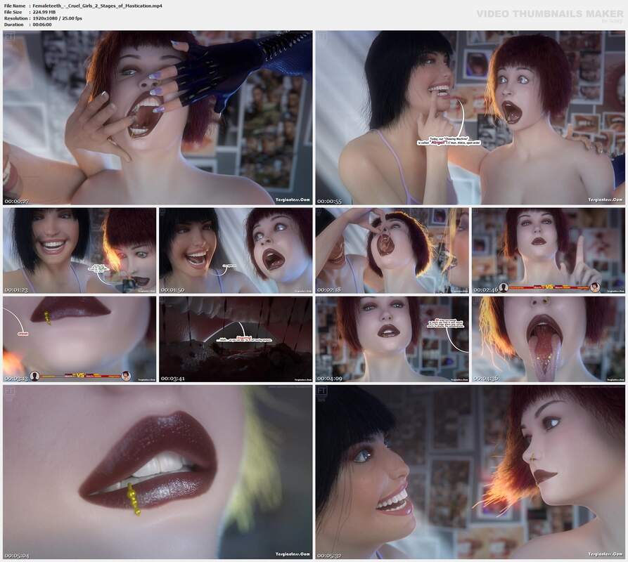 Femaleteeth - Cruel Girls 2 Stages of Mastication