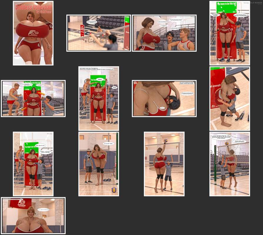 Giantposer - Goddess Volleyball - 3D Adult Comic