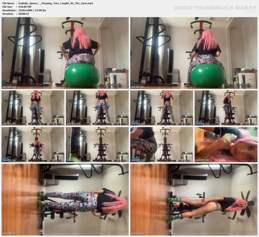 Sadistic Queen - Peeping Tom Caught At The Gym