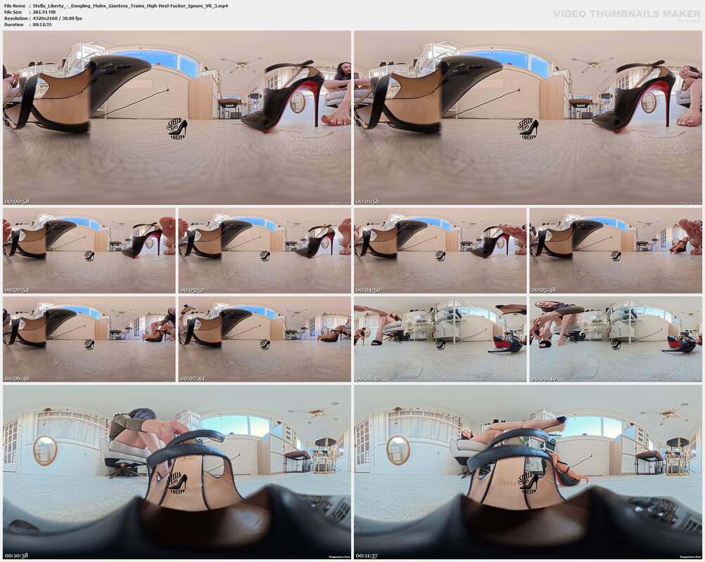 Stella Liberty - Dangling Mules Giantess Trains High-Heel-Fucker Ignore VR 3