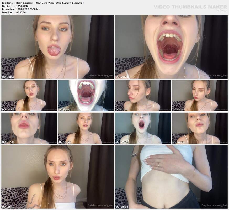 Nelly Giantess - New Vore Video With Gummy Bears